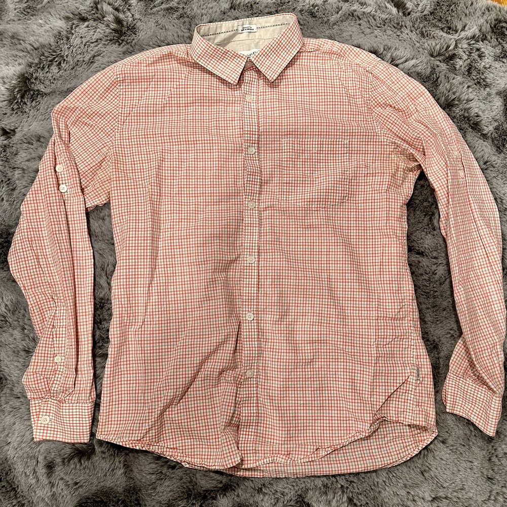 Calvin Klein Men's Slim Fit Button Down Plaid Shirt - Size Medium